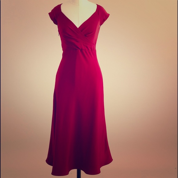 j crew burgundy dress